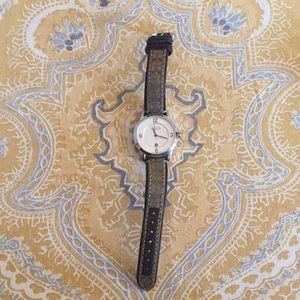 Coach signature strap watch
